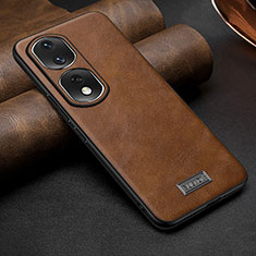 Funda Lujo Cuero Carcasa LD1 para Huawei Honor 80 Pro Flat 5G Marron