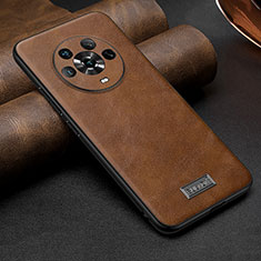 Funda Lujo Cuero Carcasa LD1 para Huawei Honor Magic4 5G Marron