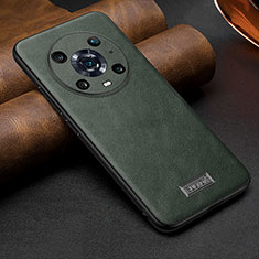 Funda Lujo Cuero Carcasa LD1 para Huawei Honor Magic4 Pro 5G Verde