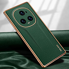 Funda Lujo Cuero Carcasa LD1 para Huawei Honor Magic5 Ultimate 5G Verde