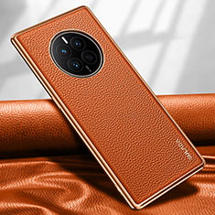 Funda Lujo Cuero Carcasa LD1 para Huawei Mate 50 Naranja