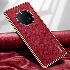 Funda Lujo Cuero Carcasa LD1 para Huawei Mate 50 Pro Rojo