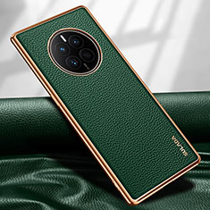 Funda Lujo Cuero Carcasa LD1 para Huawei Mate 50 Verde