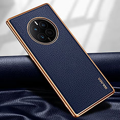 Funda Lujo Cuero Carcasa LD1 para Huawei Mate 50E Azul