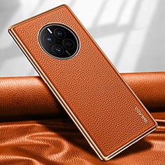 Funda Lujo Cuero Carcasa LD1 para Huawei Mate 50E Naranja