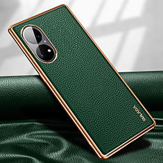 Funda Lujo Cuero Carcasa LD1 para Huawei P50 Pro Verde