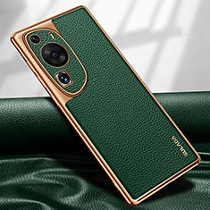 Funda Lujo Cuero Carcasa LD1 para Huawei P60 Art Verde