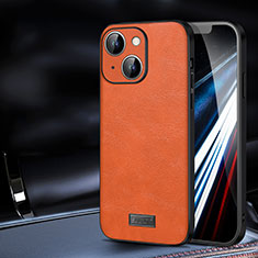 Funda Lujo Cuero Carcasa LD2 para Apple iPhone 13 Naranja