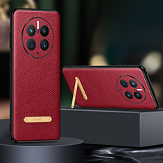 Funda Lujo Cuero Carcasa LD2 para Huawei Mate 50 Pro Rojo