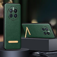 Funda Lujo Cuero Carcasa LD2 para Huawei Mate 50 Pro Verde