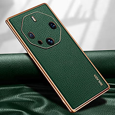 Funda Lujo Cuero Carcasa LD2 para Huawei Mate 60 RS Ultimate Verde