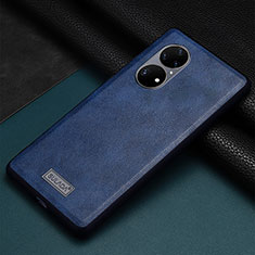 Funda Lujo Cuero Carcasa LD2 para Huawei P50 Azul