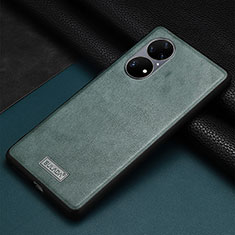 Funda Lujo Cuero Carcasa LD2 para Huawei P50 Pro Verde