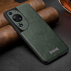 Funda Lujo Cuero Carcasa LD2 para Huawei P60 Art Verde