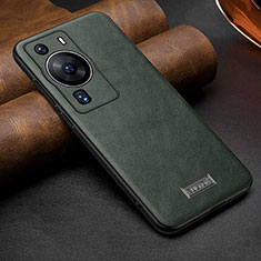 Funda Lujo Cuero Carcasa LD2 para Huawei P60 Pro Verde