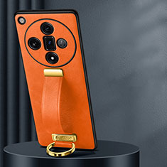 Funda Lujo Cuero Carcasa LD2 para Oppo Find X7 5G Naranja