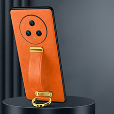 Funda Lujo Cuero Carcasa LD3 para Huawei Honor Magic5 5G Naranja