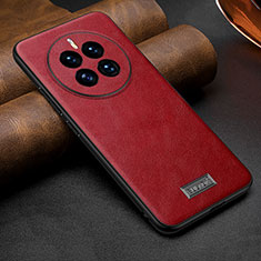 Funda Lujo Cuero Carcasa LD3 para Huawei Mate 50E Rojo