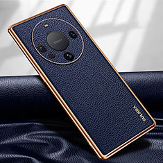 Funda Lujo Cuero Carcasa LD3 para Huawei Mate 60 Azul