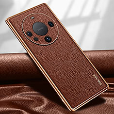 Funda Lujo Cuero Carcasa LD3 para Huawei Mate 60 Pro Marron