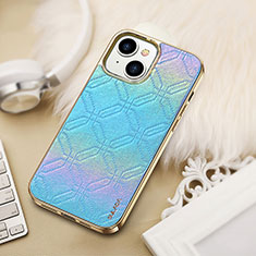 Funda Lujo Cuero Carcasa LD4 para Apple iPhone 14 Plus Azul