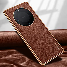 Funda Lujo Cuero Carcasa LD4 para Huawei Mate 60 Pro+ Plus Marron