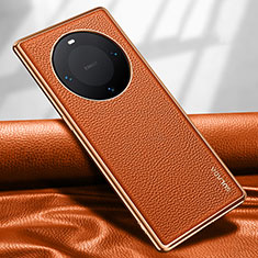 Funda Lujo Cuero Carcasa LD4 para Huawei Mate 60 Pro+ Plus Naranja