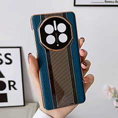 Funda Lujo Cuero Carcasa LF1 para Huawei Mate 50 Pro Azul