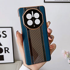 Funda Lujo Cuero Carcasa LF1 para Huawei Mate 50 RS Azul