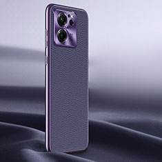 Funda Lujo Cuero Carcasa LF1 para Xiaomi Mi 13T Pro 5G Morado