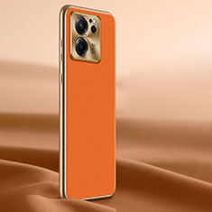 Funda Lujo Cuero Carcasa LF1 para Xiaomi Mi 13T Pro 5G Naranja