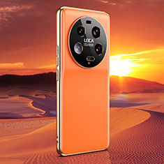 Funda Lujo Cuero Carcasa LF2 para Xiaomi Mi 13 Ultra 5G Naranja