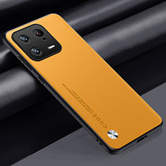 Funda Lujo Cuero Carcasa LS1 para Xiaomi Mi 13 Pro 5G Amarillo