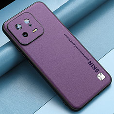 Funda Lujo Cuero Carcasa LS2 para Xiaomi Mi 13 5G Morado