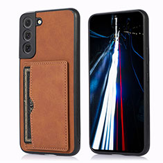 Funda Lujo Cuero Carcasa M03T para Samsung Galaxy S23 Plus 5G Marron