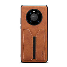 Funda Lujo Cuero Carcasa MT1 para Huawei Mate 50 Pro Marron