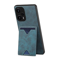 Funda Lujo Cuero Carcasa MT1 para Xiaomi Poco F5 5G Azul