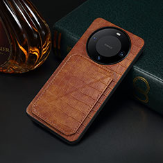 Funda Lujo Cuero Carcasa MT2 para Huawei Mate 60 Pro+ Plus Marron