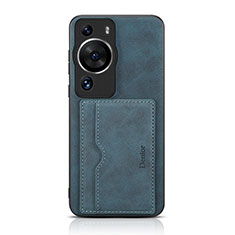 Funda Lujo Cuero Carcasa MT2 para Huawei P60 Pro Azul