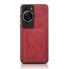 Funda Lujo Cuero Carcasa MT2 para Huawei P60 Pro Rojo