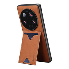 Funda Lujo Cuero Carcasa MT2 para Xiaomi Mi 13 Ultra 5G Marron