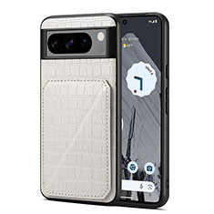 Funda Lujo Cuero Carcasa MT3 para Google Pixel 8 Pro 5G Blanco