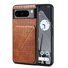 Funda Lujo Cuero Carcasa MT3 para Google Pixel 8 Pro 5G Marron