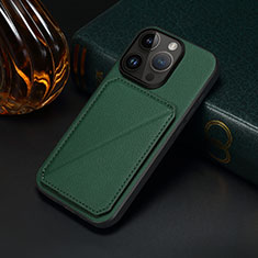 Funda Lujo Cuero Carcasa MT4 para Apple iPhone 14 Pro Verde