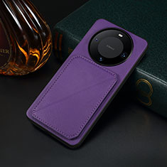 Funda Lujo Cuero Carcasa MT4 para Huawei Mate 60 Morado