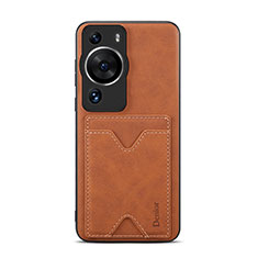 Funda Lujo Cuero Carcasa MT4 para Huawei P60 Pro Marron