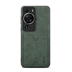 Funda Lujo Cuero Carcasa MT4 para Huawei P60 Verde