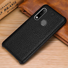 Funda Lujo Cuero Carcasa P01 para Huawei P30 Lite Negro