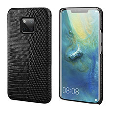 Funda Lujo Cuero Carcasa P02 para Huawei Mate 20 Pro Negro