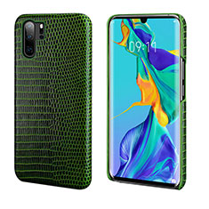 Funda Lujo Cuero Carcasa P02 para Huawei P30 Pro New Edition Verde